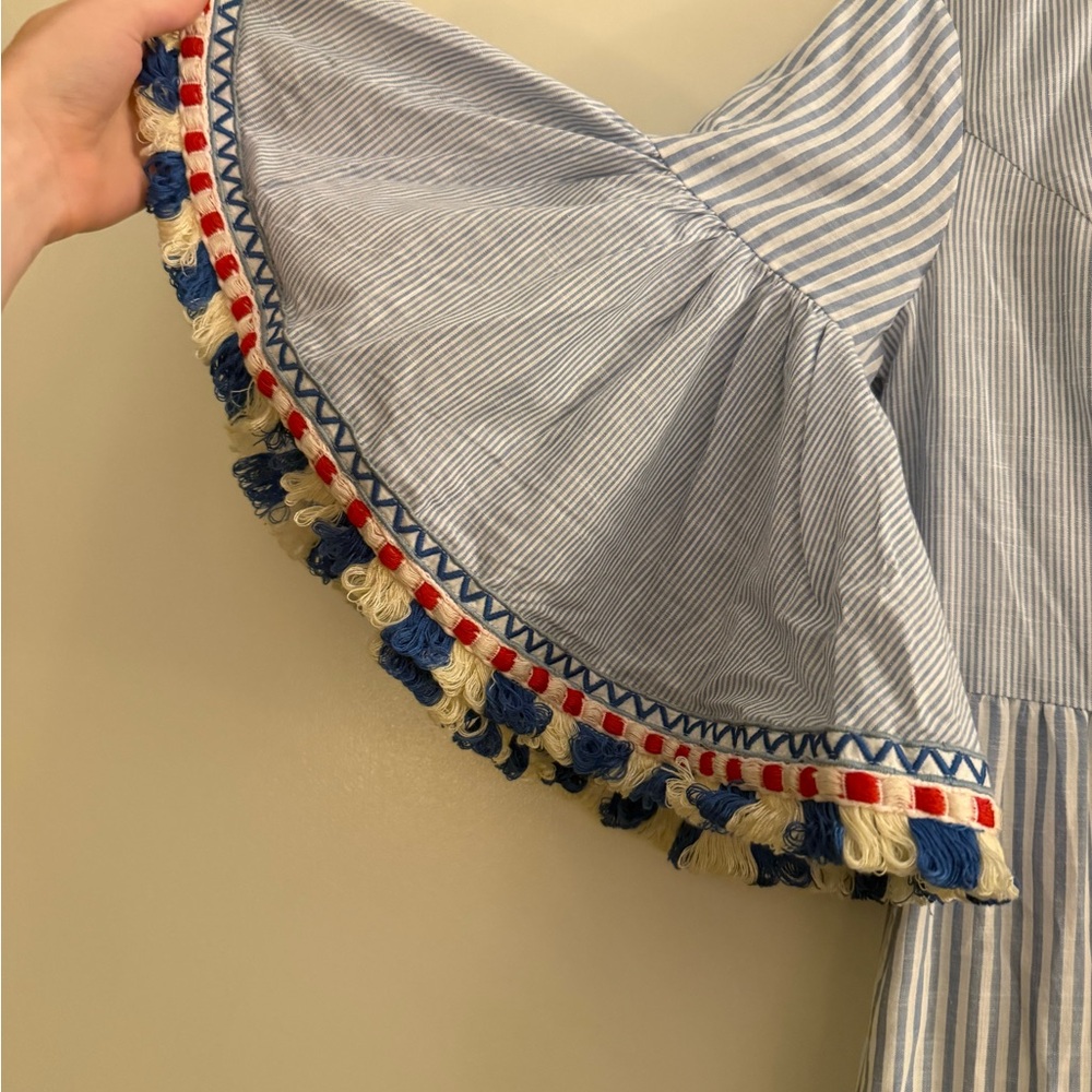 Tuckernuck Light Blue Maxi Dress with Colorful Tassels - Picture 9 of 13
